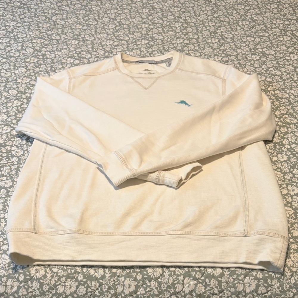 Tommy Bahama Men's Off-White Crewneck Sweater